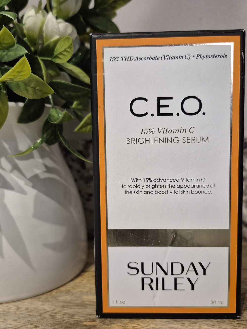 Sunday Riley C.E.O. Brightening Serum - Orange and White Packaging